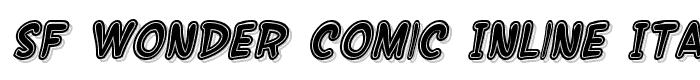 SF Wonder Comic Inline Italic font